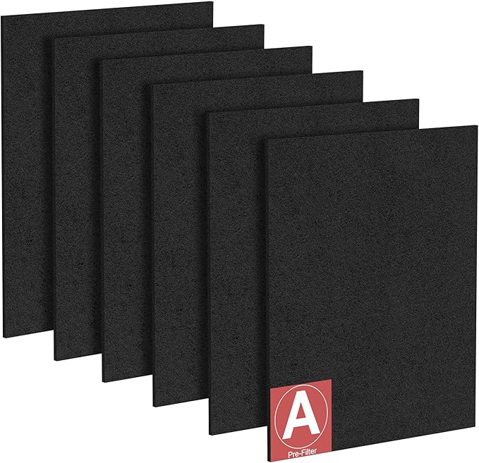 HPA300 Carbon Pre-Filter Compatibel with Honeywell HPA300 Series Air Purifi-er, Precut Activate Carbon HRF-A300 Pre-Filter for dust, Smoke, Odors, 6 Pack