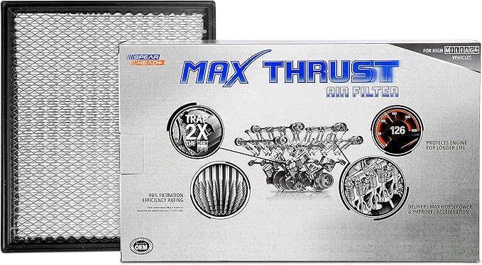 Spearhead Max Thrust Engine Air Filter | Fits Select 2010-25 Avalon, Camry, 4Runner, Highlander, Sienna, Tacoma, Durango, ES350, NX200t/300, RX350/L | OEM Fit & High Dust Holding Capacity (MT-755)
