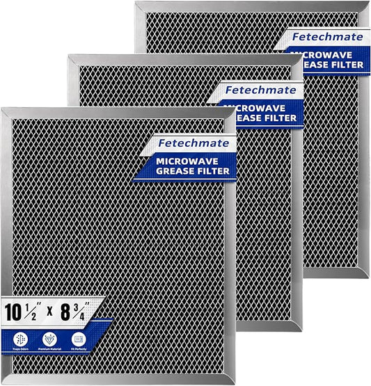 97007696 Charcoal Filter Replacement for Range Hood 41F Grease Filter 6105c 8-3/4" x 10-1/2" Aluminum Mesh Charcoal Carbon Filter Compatible with Most Brand Stove Vents -3 PACKS by Fetechmate