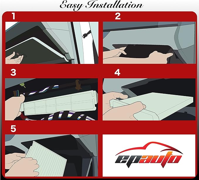 EPAuto CP132 (CF10132) Cabin Air Filter with Activated Carbon, Replacement for Toyota Camry, Sienna, Avalon, Solara; Lexus RX350, GX470, RX330, RX400h, ES300, ES330 - Fits Select Models 2000-2010