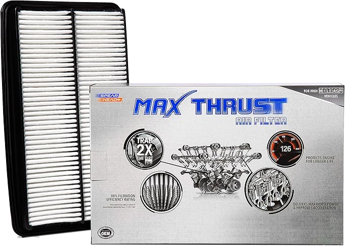Spearhead Max Thrust Engine Air Filter Replacement | Fits 2007-2009 MDX, 2005-2010 Odyssey, 2009-2015 Pilot | OEM Fit & High Dust Holding Capacity (MT-013)