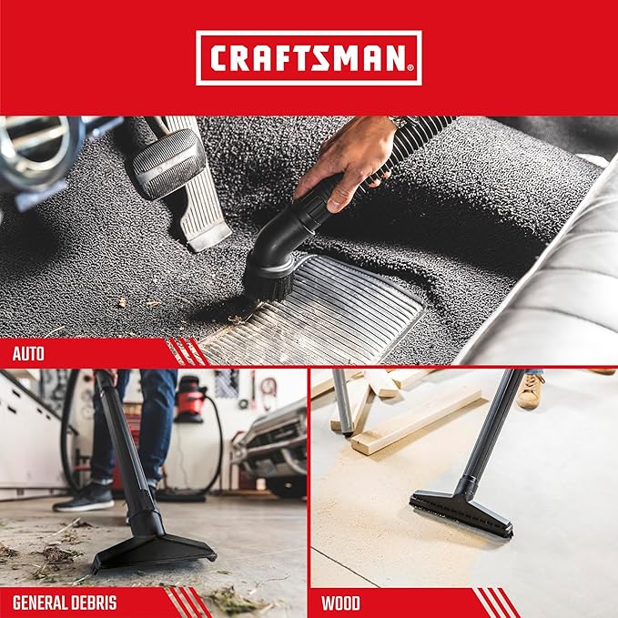 CRAFTSMAN CMXZVBE38754 Genuine General Purpose Wet Dry Vac Replacement Vacuum Filter for Most 5 to 20 Gallon CRAFTSMAN Shop Vacuums, Easy Installation and Traps General Debris