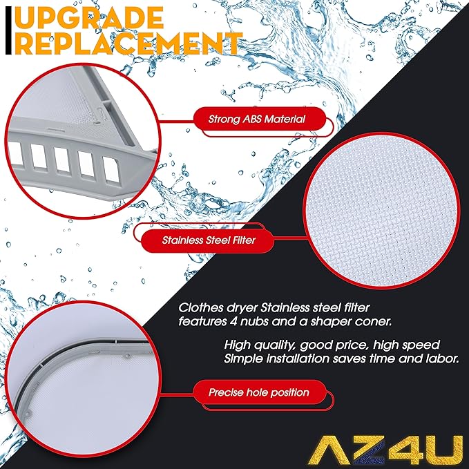 Dryer Lint Filter Screen Trap Replaces For LG DLGX3701W DLGX4271W DLGX4071W DLGX3371V DLGX3361V DLGX3361W DLGX3371W DLGX3361R DLGX3371R DLGX3701V DLGX2802W DLGX3571W DLGX4371W DLGX4271W DLGX3886W