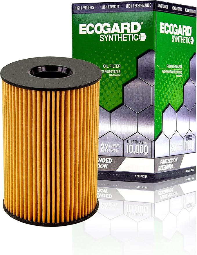 ECOGARD S10002 Premium Cartridge Engine Oil Filter for Synthetic Oil Fits BMW X5 4.4L 2010-2018, X6 4.4L 2008-2019, 550i 4.4L 2011-2016, 750Li 4.4L 2009-2015, 750i xDrive 4.4L 2010-2020