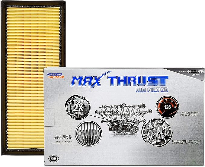 Spearhead Max Thrust Engine Air Filter Replacement | Fits 2007-2012 Altima 2.5L L4 Gas/Hybrid, 2013 Altima Coupe 2.5L L4 Gas | OEM Fit & High Dust Holding Capacity (MT-349)
