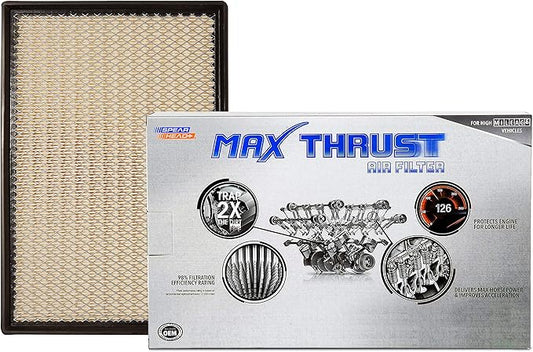 Spearhead Max Thrust Engine Air Filter | Fits Various 2002-2020 Ram 1500/2500/3500 with 3.6/3.7L V6, 4.7L/5.7L/5.9L V8, 8.0L V10 Gas/Flex | OEM Fit & High Dust Holding Capacity (MT-401)
