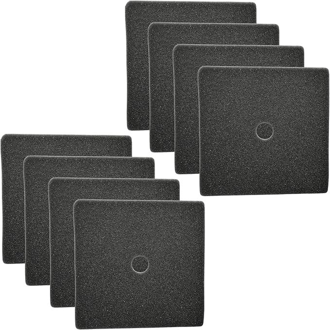 Good Pet Stuff, Replacement Carbon Odor Control Filters for Hidden Litter Box Planter, Courtyard Square Shape, Easy to Install, Odorless, Absorbs Smells, Sunlight Activated Charcoal Infused, 8 Pack