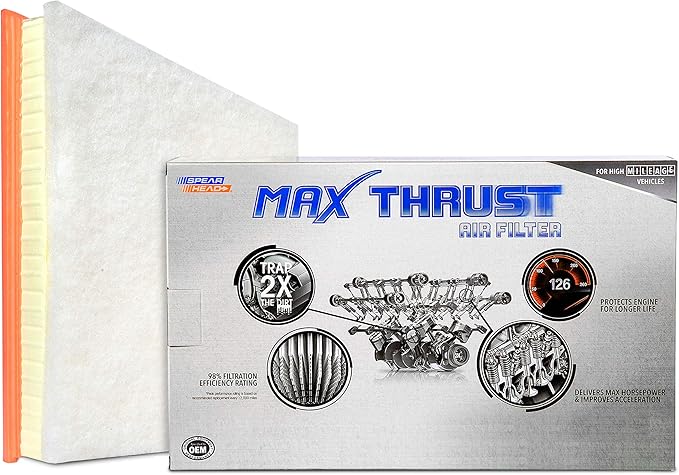Spearhead Max Thrust Engine Air Filter Replacement | Fits 2011-2016 Silverado & Sierra 2500HD/3500HD 6.6L V8 Diesel | OEM Fit & High Dust Holding Capacity (MT-033)