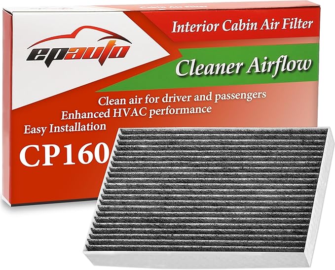 EPAuto CP160 (CF12160) Cabin Air Filter with Activated Carbon, Replacement for Hyundai Kona, Kona N, Tucson, Veloster, Veloster N, Venue, Kia Seltos, Soul, Soul EV, Sportage – Fits 2016-2025