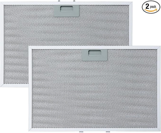 WB02X11012 Range Hood Grease Filter Compatible with GE 5 Layer Aluminum Vent Range Hood Filters JV566H1SS JV566H2SS JV665H1BB JV665H1CC JV665H1WW, 17-1/2 x 11-5/8 Inches - 2 Pack