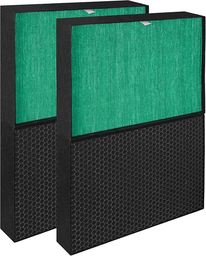 2 Pack Replacement Filter for Coway Airmega ProX Air Purifier, H13 HEPA & Activated Carbon Filters