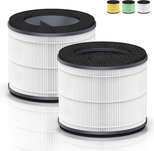 AP-T10FL Replacement Filter, 2-Pack, HEPA-Type, Compatible with Homedics 4-in-1 Air Purifier AP-T10-BK & AP-T10-WT