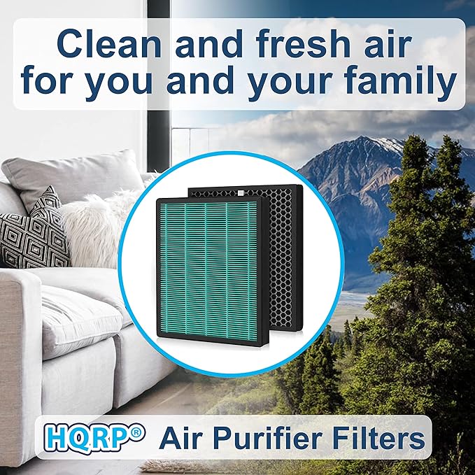 HQRP 2-Pack Filter Compatible with Coway Airmega Max2 400 / 400S Air Purifier with Carbon Layer