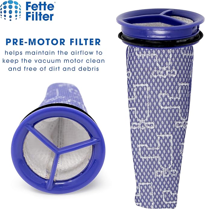 Fette Filter Vacuum Filter Set Compatible with Dyson Ball Models - Up to Two Reusable Filters per Pack