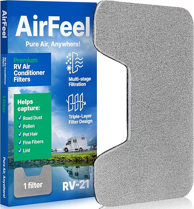 Premium RV AC Filter - Triple-Stage Replacement RV Filters Compatible w/Furrion Chill Air Conditioner FACT11CA-PS - 9"x14" AC Filters for Camper, Motorhome, Travel Trailer, Fifth Wheel - 1 Filter