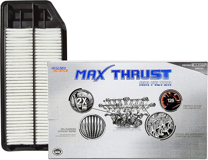 Spearhead Max Thrust Engine Air Filter Replacement | Fits 2004-08 TSX, 2003-07 Accord 2.4L L4 | OEM Fit & High Dust Holding Capacity (MT-564)