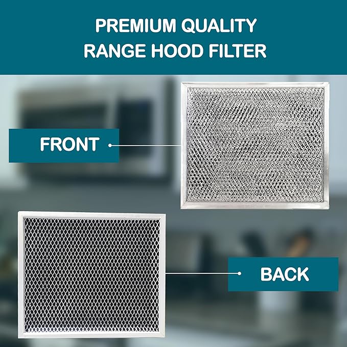 Range Hood Filter Replacement Compatible with Broan Nutone 41F 97007696 – 3-Pack Charcoal Carbon & Aluminum Grease Combo – Fits Kenmore, Maytag, Jenn-Air – 10.5” x 8.75” Easy Install, Odor Removal