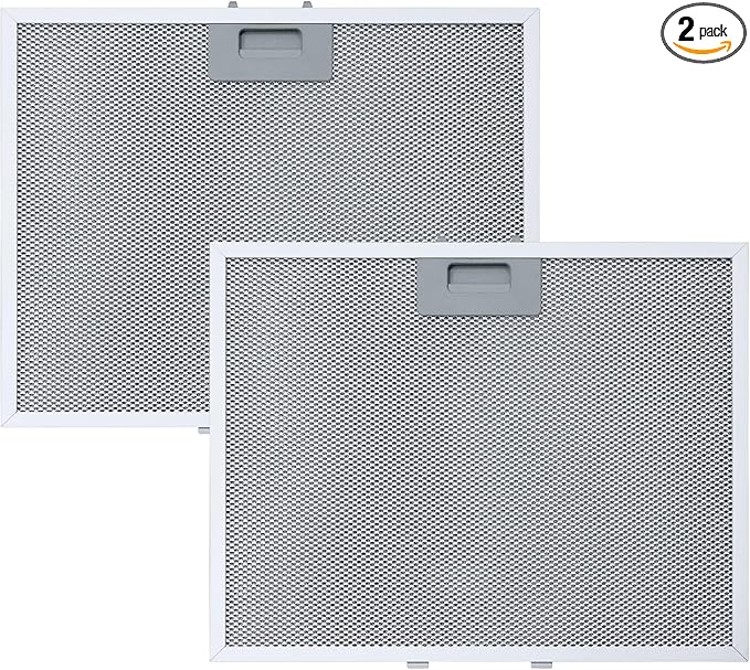 WB02X11011 Range Hood Grease Filter Compatible with GE 5 Layer Aluminum Vent Range Hood Filters JV636H1SS JV636H2SS JV536H1SS JV536H2SS JV535H1WW JV635H1BB JV635H2CC, 14-1/2 x 11-5/8 Inches - 2 Pack