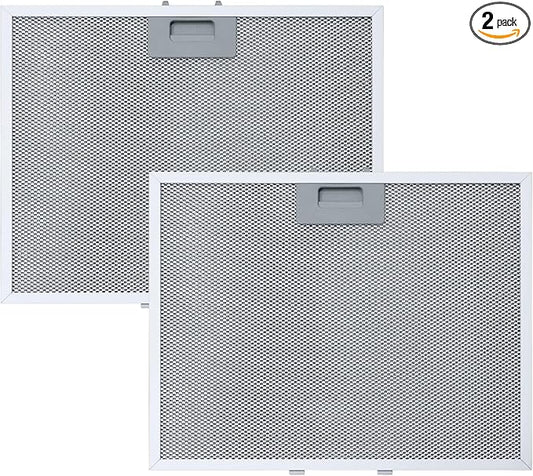 WB02X11011 Range Hood Grease Filter Compatible with GE 5 Layer Aluminum Vent Range Hood Filters JV636H1SS JV636H2SS JV536H1SS JV536H2SS JV535H1WW JV635H1BB JV635H2CC, 14-1/2 x 11-5/8 Inches - 2 Pack