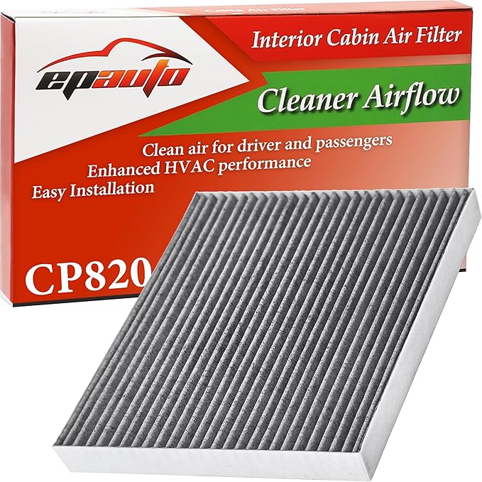 EPAuto CP820 (CF12820) Cabin Air Filter Replacement for Hyundai Elantra, Tucson, Santa Fe, Sonata, IONIQ 5/6, Santa Cruz, Kona, KIA Sportage, Sorento, EV6, EV9, Genesis GV60 - Fits 2020–2026