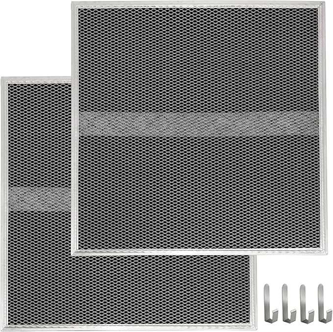 S97020467 HPF36 Type Xd Range Hood Charcoal Filter Replacement For Broan Non-Ducted Range Hood BCDF1 CLDA1 Series AHDA136BL AHDA136SS BCDF136SS 14.62" x 15.88" x 0.18" Replaces S97020467 2 Pack