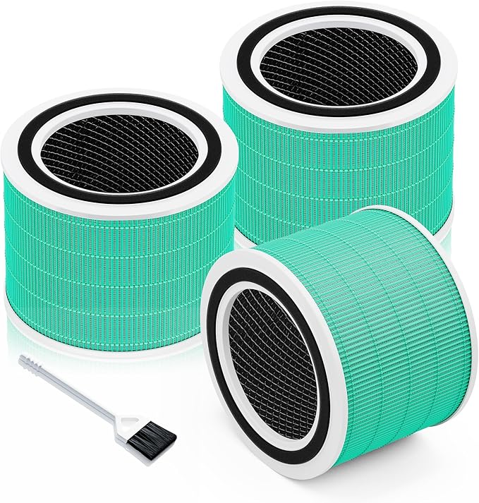Funmit Core 200S Replacement Filter for LEVOIT Core 200S Smart WiFi Air Purifier, 3-in-1 Filter Replacement and High-Efficiency Activated Carbon, Part#Core 200S-RF, 3 Pack