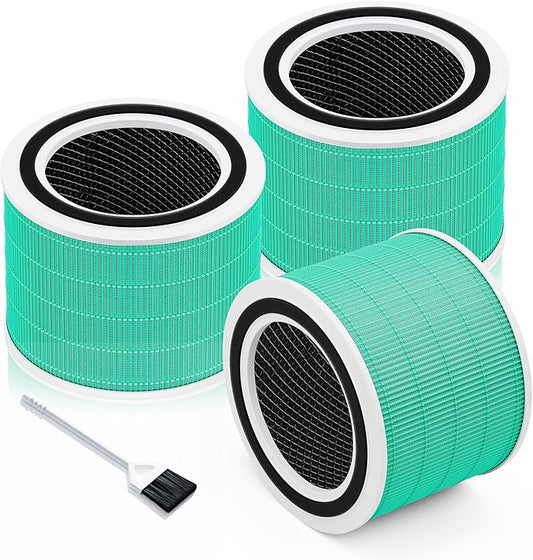 Funmit Core 200S Replacement Filter for LEVOIT Core 200S Smart WiFi Air Purifier, 3-in-1 Filter Replacement and High-Efficiency Activated Carbon, Part#Core 200S-RF, 3 Pack