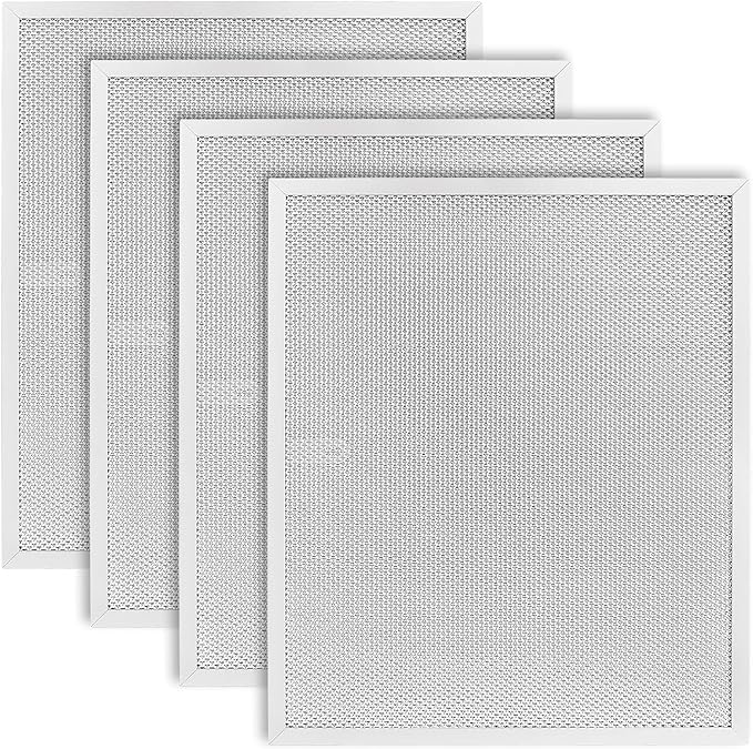 Upgraded 4 Pack BPS1FA30 Range Hood Filter 11-3/4" x 14-1/4" x 3/8" Replacement for Broan & Nutone Allure Series, Aluminum Mesh Grease Filter, Replaces 99010299 S99010299 S99010305