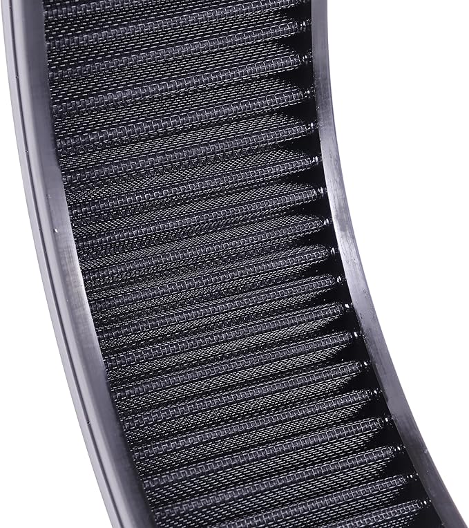 14"x4" Air Cleaner Air Filter Element Round Replacement Washable Reusable Compatible with Chevrolet Buick Ford GMC Mopar Oldsmobile Pontiac Cotton Fiber High Flow (Black)