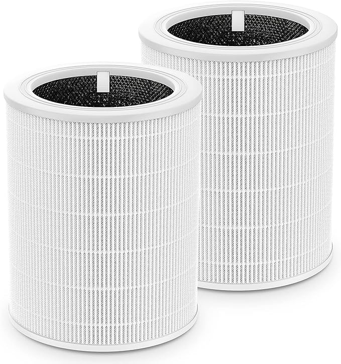 Core 600S Replacement Filter for LEVOIT Core 600S & Core 600S-P Air Purifier,Core 600S-RF Replacement Filter for Home Large Room, 2 Pack, White