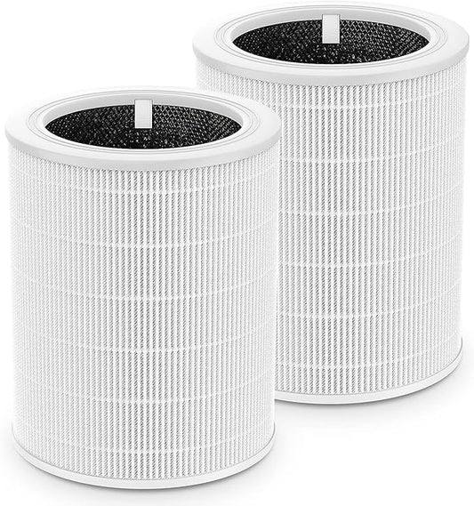 Core 600S Replacement Filter for LEVOIT Core 600S & Core 600S-P Air Purifier,Core 600S-RF Replacement Filter for Home Large Room, 2 Pack, White
