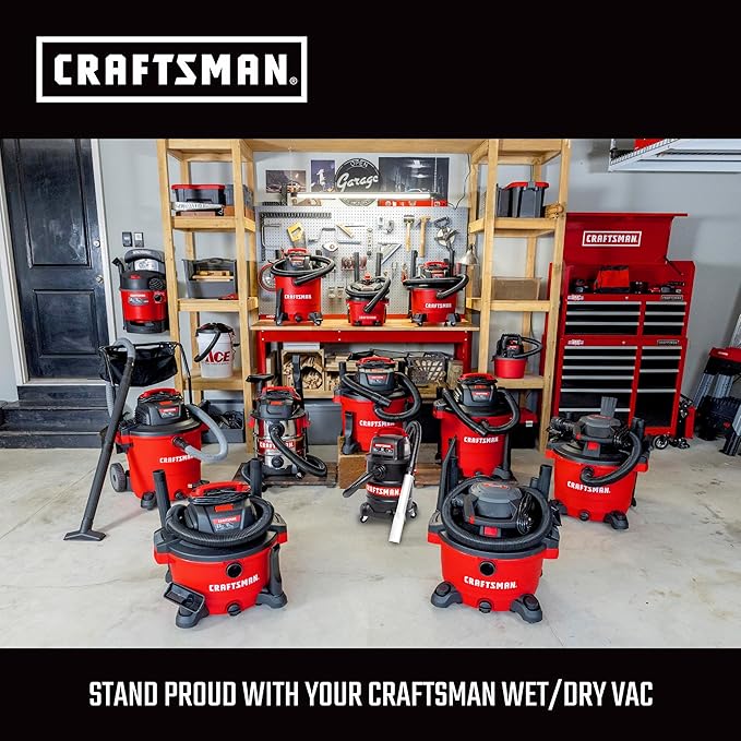 CRAFTSMAN CMXZVBE38778 Genuine Wet Application Wet Dry Vac Filter for Most 5 to 20 Gallon CRAFTSMAN Shop Vacuums, Easy Installation, Designed for High-Volume Liquid Pick-ups, 2-Pack