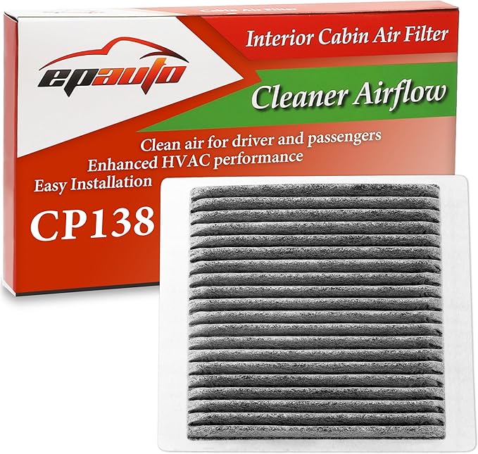 EPAuto CP138 (CF10138) Cabin Air Filter with Activated Carbon Replacement for Toyota Highlander (2001-2007), Lexus IS300 (2001-2005), RX300 (1999-2003)