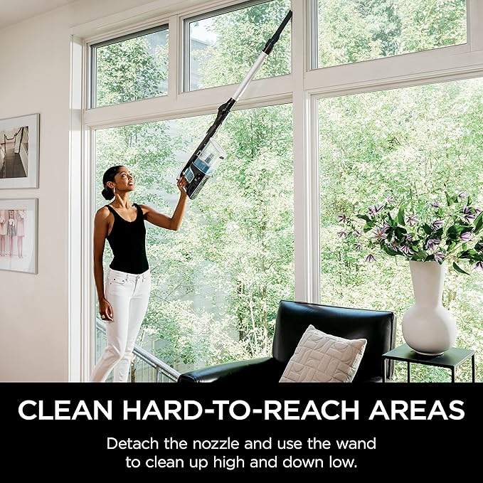 Shark IZ462H Vertex Ultra Lightweight Cordless Stick Vacuum with DuoClean PowerFins, Crevice, Pet Multi-Tool, Anti-Allergen, Brush, Removable Handheld, Flex, 60 min Runtime, Blue, MultiFLEX