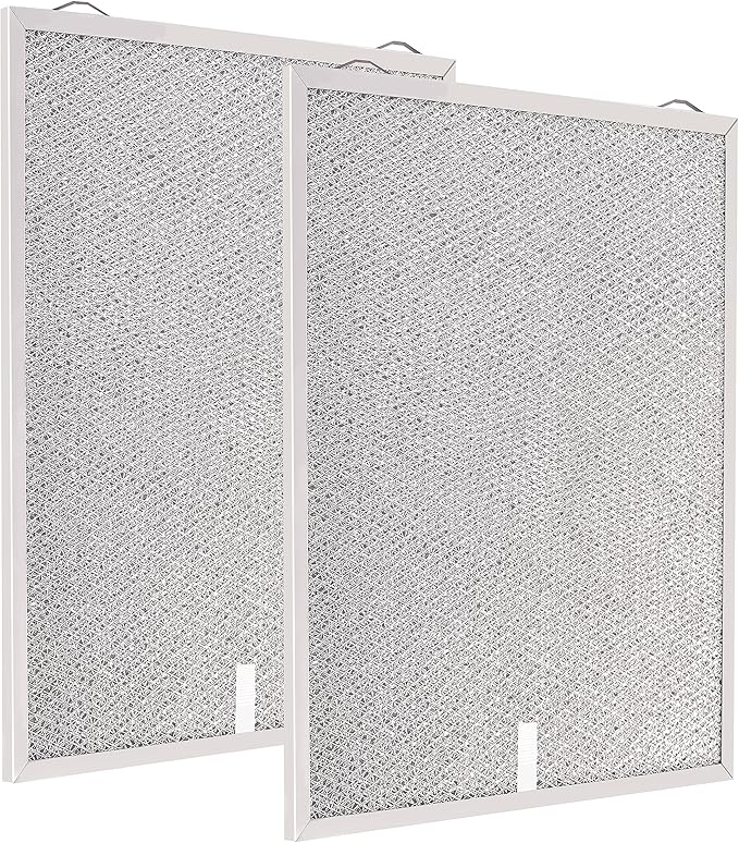S99010430-002 Range Hood Filter (15.75"L x 13.88"W x 0.39"Th), for Broan-Nutone Exhaust Fan Range Hood - 2 pack