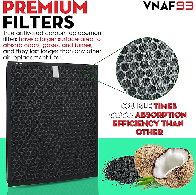 4-Pack 400/400S True HEPA Filter Replacement Filter For Coway AIRMEGA Max2 400/400S 400 400s 400(G) 400s(G) Air Purifier, Max 2 Green H13 True HEPA and Active Carbon Filter Set (Part# AP-2015-FP)